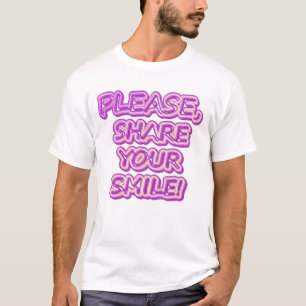 T-shirt "S'Il Vous Plaît Partagez Votre Sourire !" Un Desi