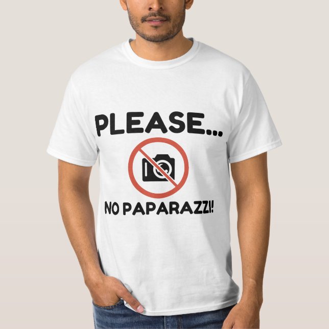 T-shirt S'Il Vous Plaît, Pas De Paparazzi ! (Devant)