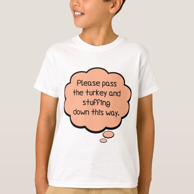 T-shirt S'il vous plaît passez la Turquie et la farce (Devant)