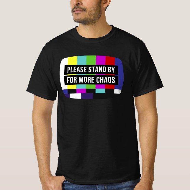 T-shirt S'Il Vous Plaît Restez En Ligne Pour Plus D'Écran  (Devant)