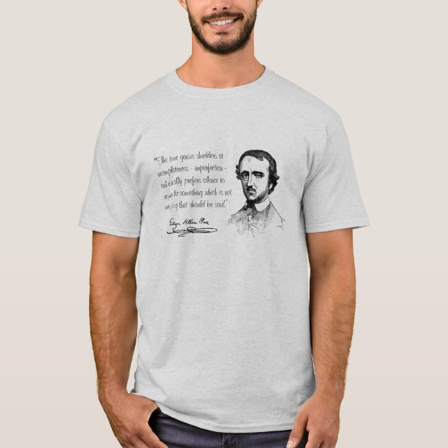 T-shirt Silence d'Edgar Allen Poe (Devant)