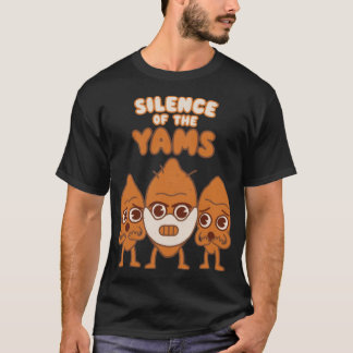 T-shirt Silence des ignames jeu de mots style kawaii Hallo
