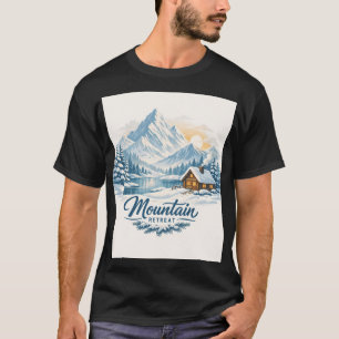 T-shirt Silence hivernal : Cabane de montagne enneigée