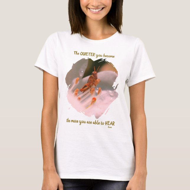 T-shirt Silence Inspirational Rumi Quote   (Devant)