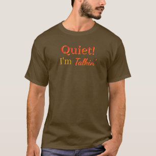 T-shirt Silence ! Je parle Mens Brun