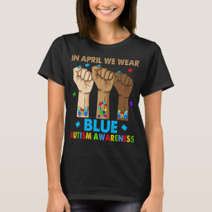 T-shirt Silence Main En Avril Nous Portons Blue Autism Awa