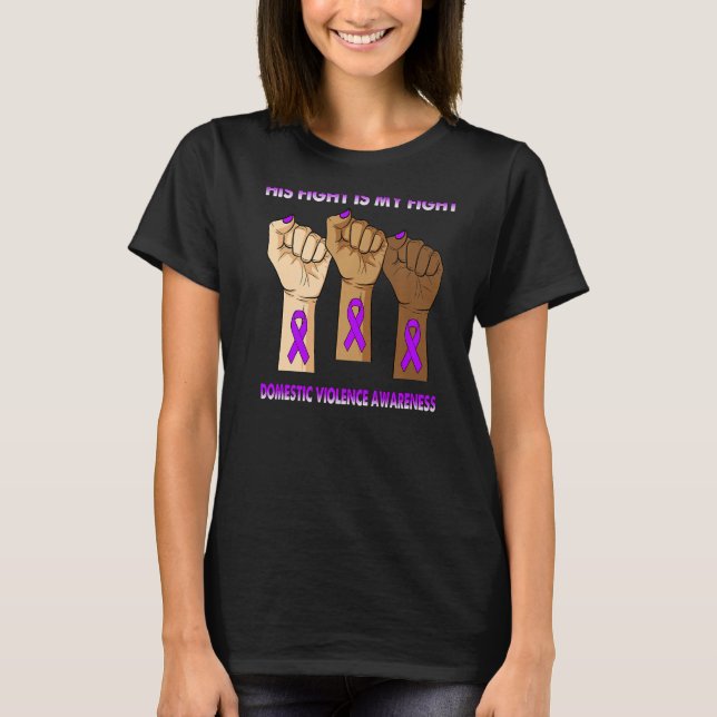 T-shirt Silence Main Son Combat Est Mon Combat Contre Viol (Devant)