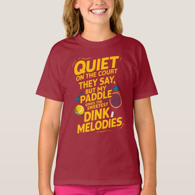 T-shirt Silence Parle Volumes : Le Pickleball Power (Devant)