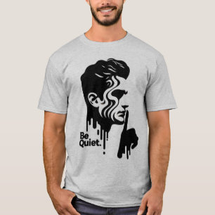 T-shirt Silent Man Gift-be Symbole calme pour les amateurs