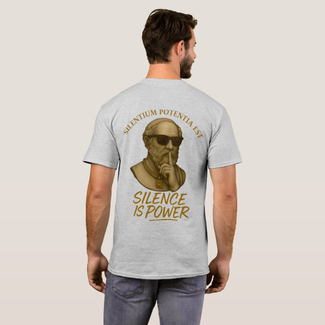 T-shirt Silentium Potentia Est – Le Pouvoir de la Force Tr (Dos entier)