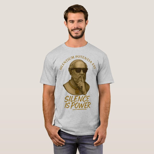 T-shirt Silentium Potentia Est – Le Pouvoir de la Force Tr (Devant entier)