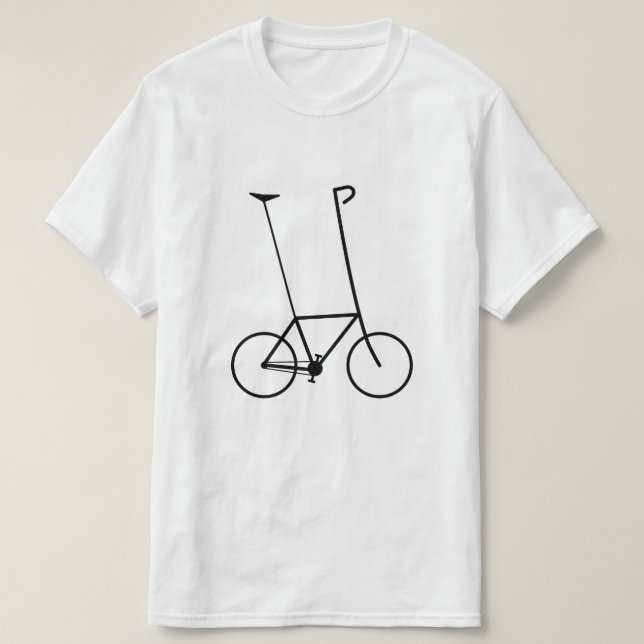 T-shirt Silhouette à bicyclette : Haute Siège & Poignées (Design devant)