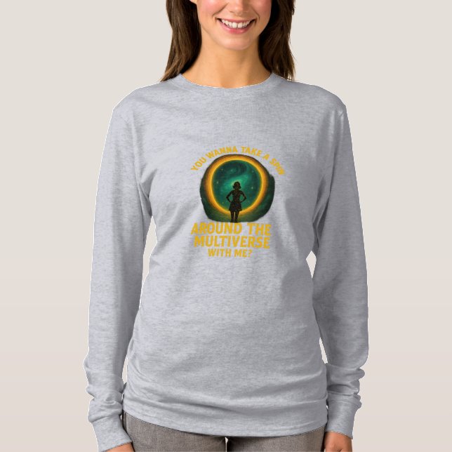 T-shirt Silhouette à mini-jupe multiverse (Devant)