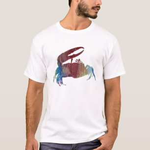 T-shirt Silhouette abstraite de crabe de violoneur