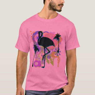 T-shirt Silhouette abstraite de Flamant rose