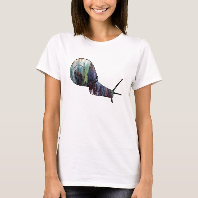 T-shirt Silhouette abstraite d'escargot (Devant)