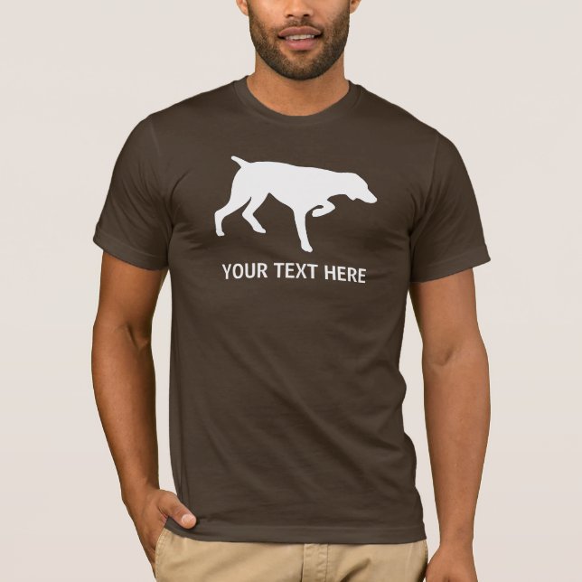 T-shirt Silhouette allemande d'indicateur aux cheveux (Devant)