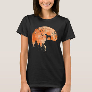 T-shirt Silhouette Amoureux des chiens Dalmatienne Et Lune