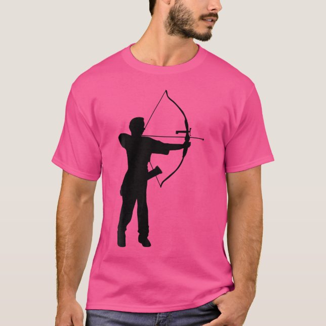 T-shirt Silhouette Archery Archer Player Bow And Arrow Sho (Devant)
