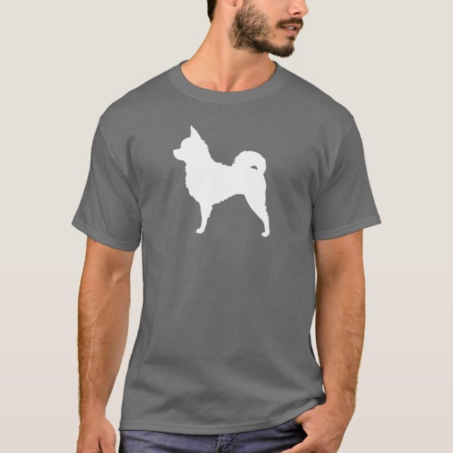 T-shirt Silhouette aux cheveux longs de chiwawa (Devant)