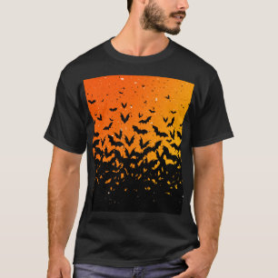 T-shirt Silhouette Bats Vampire Dracula Halloween Motif