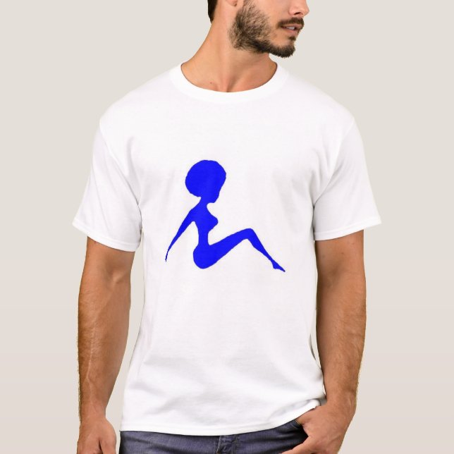 T-shirt silhouette bleue (Devant)