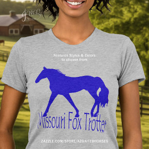 T-shirt Silhouette bleue Trotter Fox Missouri
