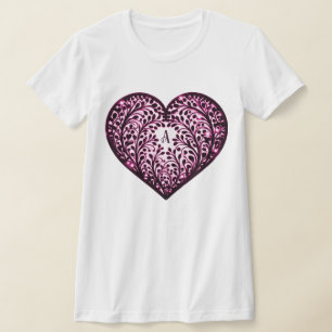 T-shirt Silhouette Coeur Élégante