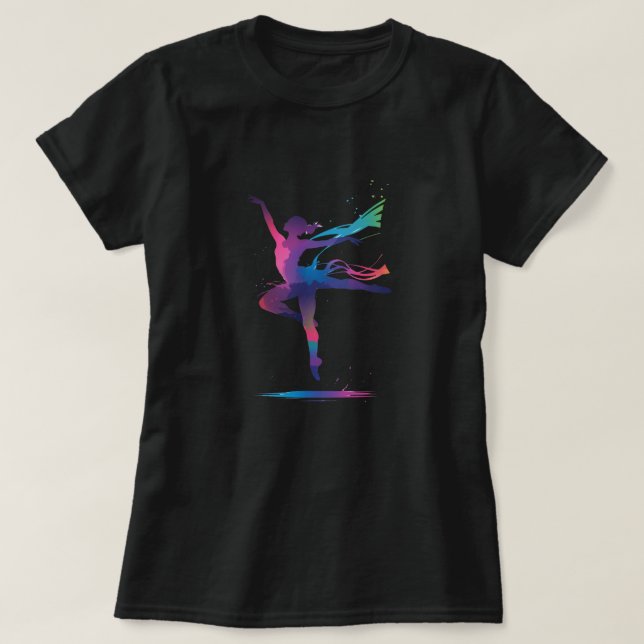 T-shirt Silhouette colorée - Aquarelle vive (Design devant)