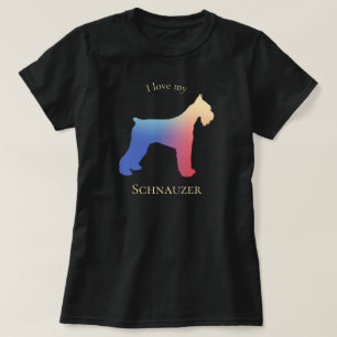 T-shirt Silhouette colorée Schnauzer