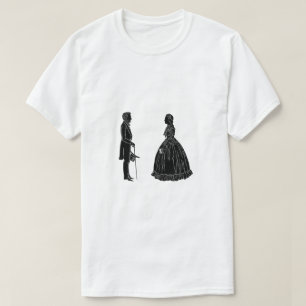T-shirt silhouette d'abraham lincoln et de marie todd linc