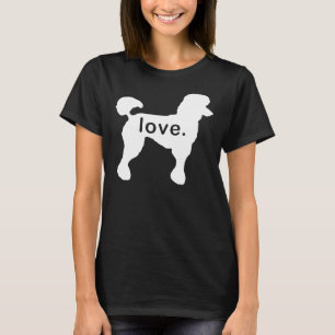 T-shirt Silhouette d'amour de caniche