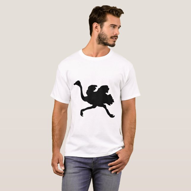 T-shirt Silhouette d'autruche (Devant entier)