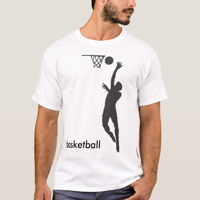 T-shirt Silhouette de basket-ball (Devant)