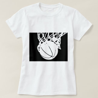 T-shirt Silhouette de basketball noir et blanc
