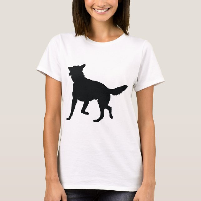 T-shirt Silhouette de berger allemand (Devant)
