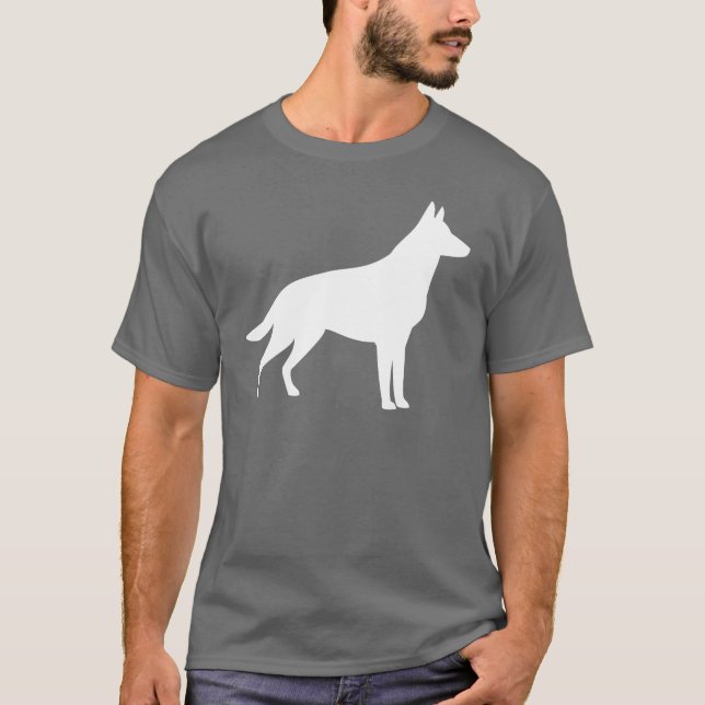 T-shirt Silhouette de berger allemand (Devant)