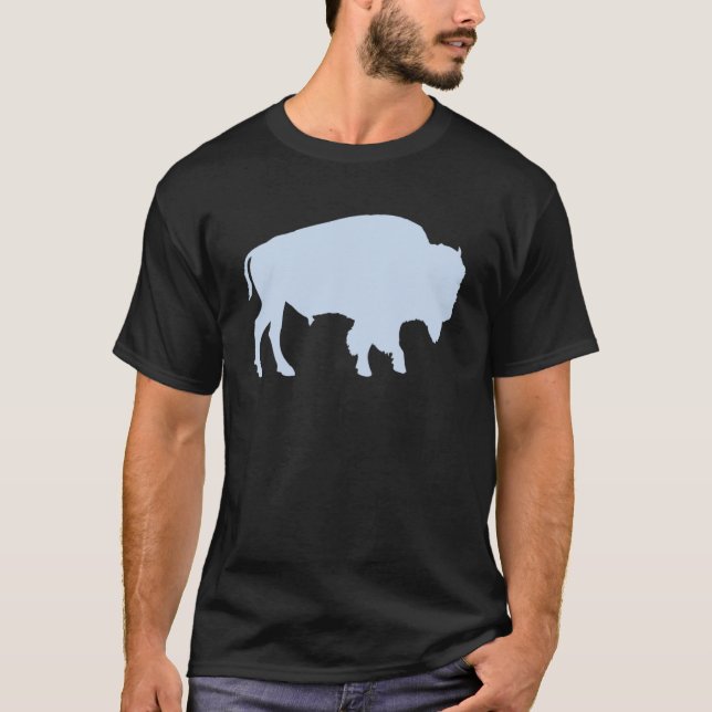 T-shirt Silhouette de bison américain rétro (Devant)