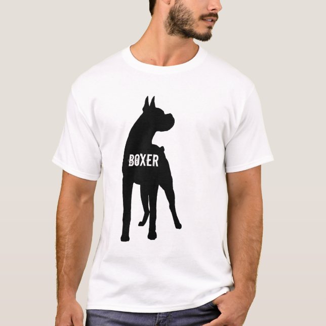 T-shirt Silhouette de boxeur avec le texte (oreilles (Devant)