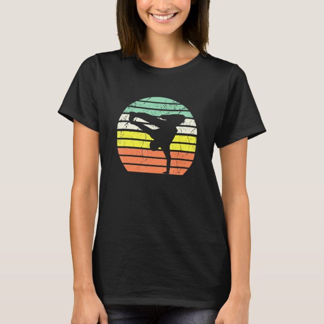 T-shirt Silhouette de Breakdance Breakdance Vintage Rétro  (Devant)
