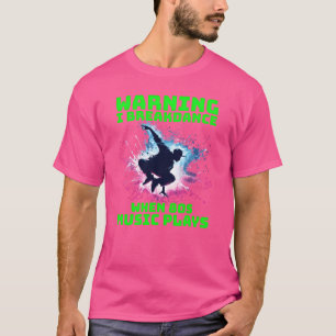 T-shirt Silhouette de breakdancer des années 80 néon mouve