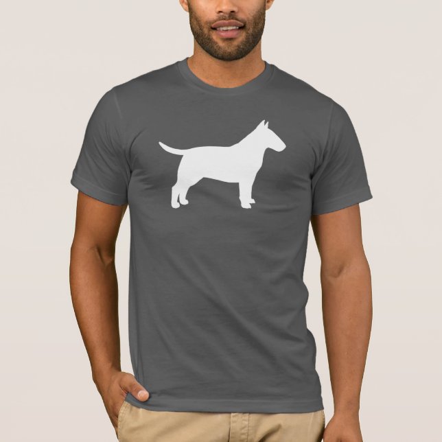 T-shirt Silhouette de bull-terrier (Devant)
