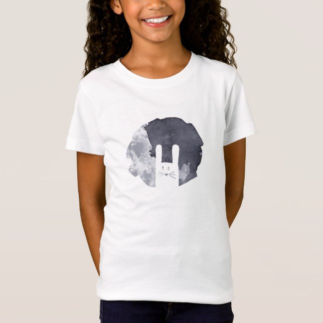 T-Shirt Silhouette de Bunny blanc (Devant)