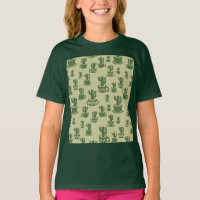 Silhouette de cactus succulent en tasses et pots T