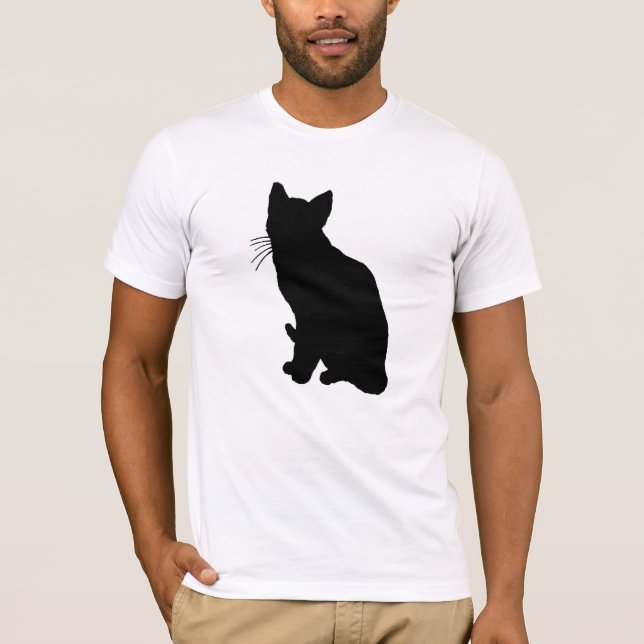 T-shirt Silhouette de chat (Devant)