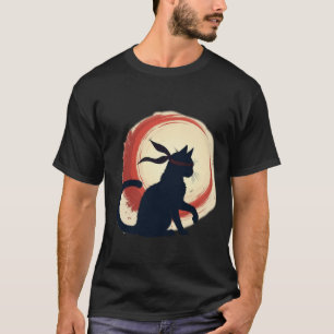 T-shirt Silhouette de chat artistique coloré