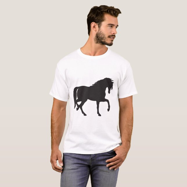T-shirt Silhouette de cheval (Devant entier)