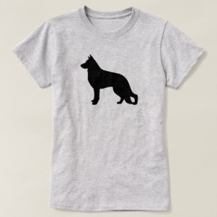 T-shirt Silhouette de chien berger allemand