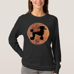 T-shirt Silhouette De Chien De Poodle Sur Mars Amoureux De