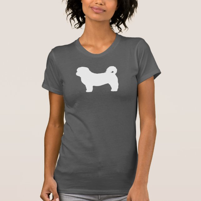 T-shirt Silhouette de chien de Shih Tzu (Devant)